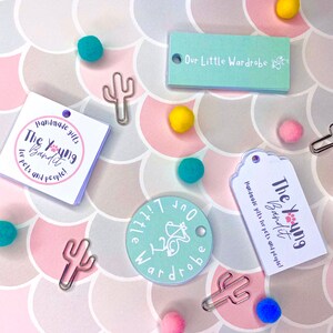 Tags For Handmade Items / Custom Clothing Tags / Personalised Logo Tags / Customisable Tags / Shopping Tags Personalised / Hang Tags /