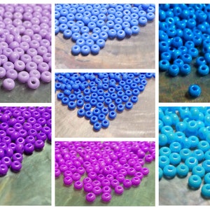Perles de rocaille rondes Preciosa 10 g - taille 11/0 - environ 2,1 mm - couleurs intenses opaques (1) - perles très régulières - qualité supérieure