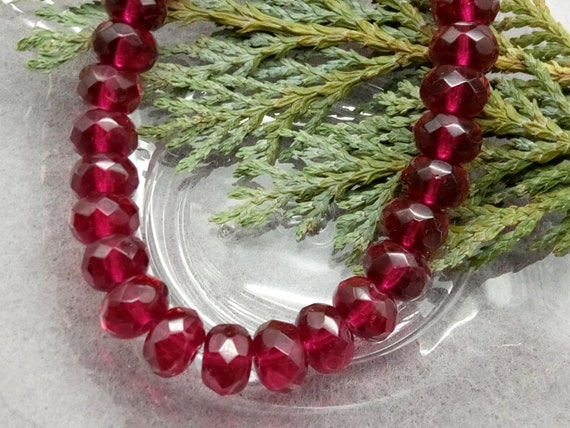 20 Perles Facettes De Bohême 8mm Fuchsia - Marque Preciosa - Neuf - Fabrication France
