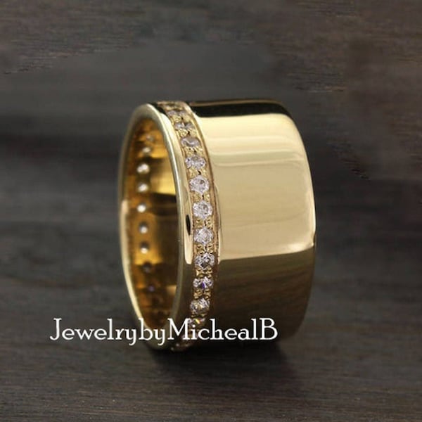 Wide Engagement Ring Etsy