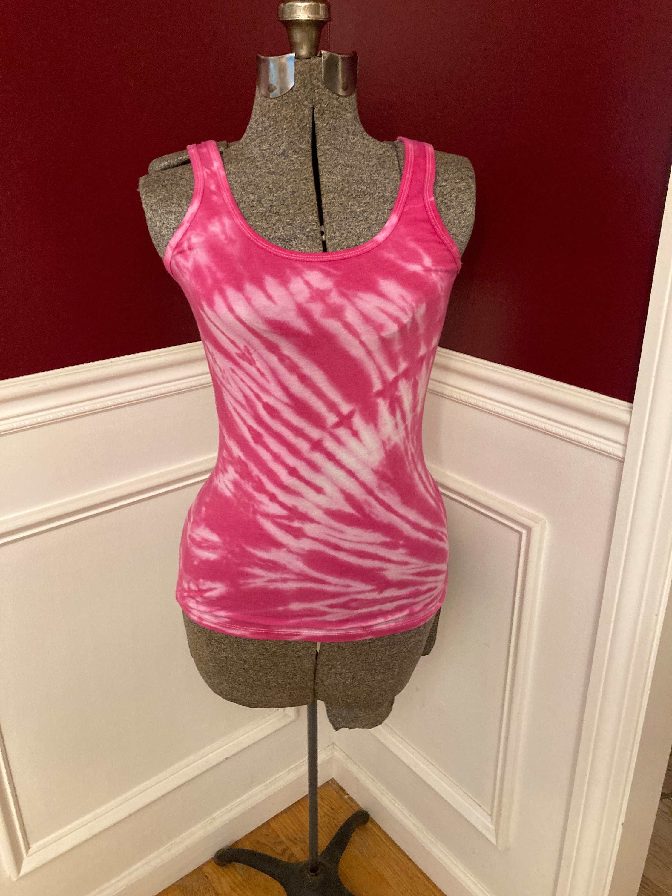 Tie Dye Womens S Pink Tank Top Etsy UK