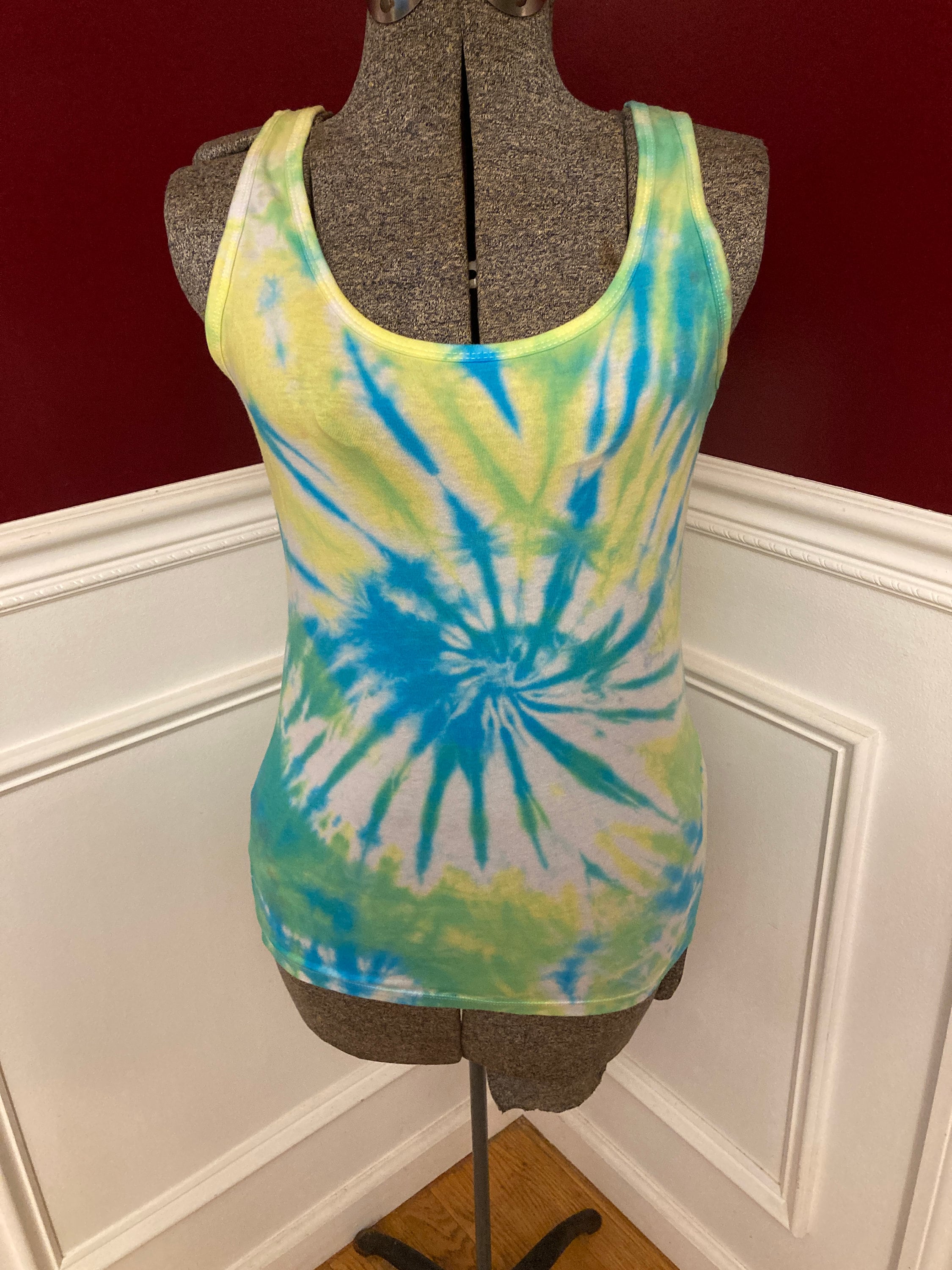 Tie Dye Womens L Multi Color Tank Top Etsy
