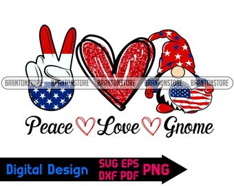 Download Peace Love Gnome Etsy