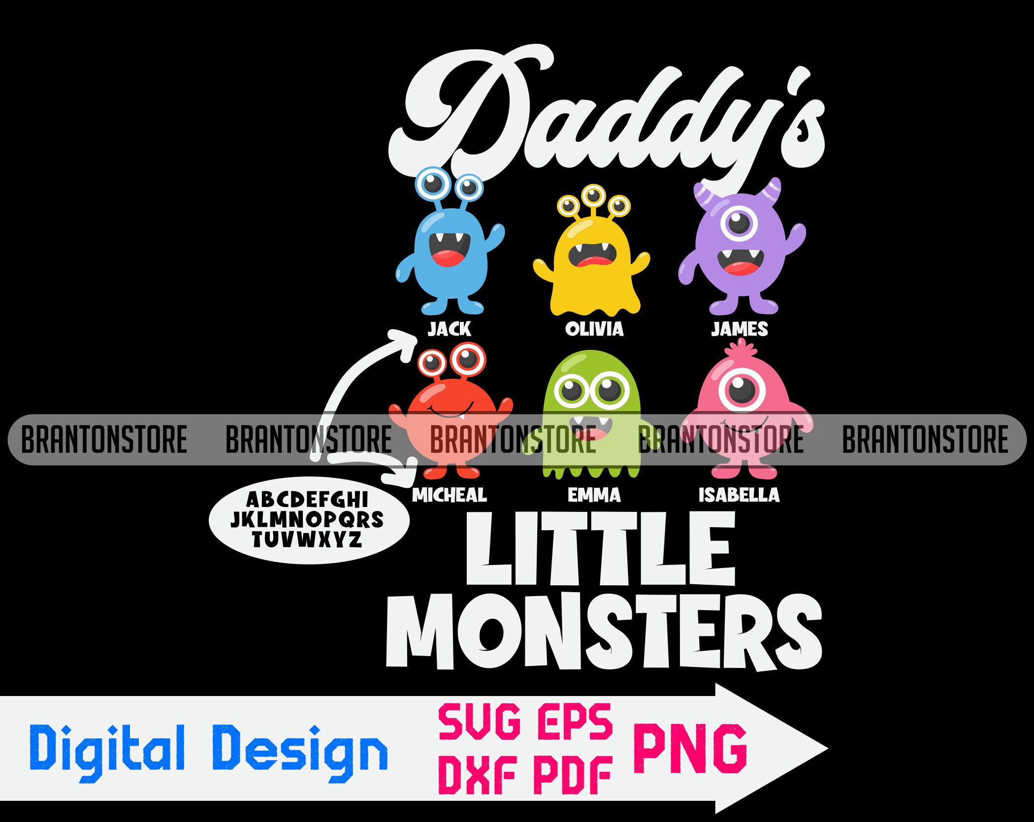 Daddy’s Little Monsters SvgDaddy Svg Father’s Day | Etsy