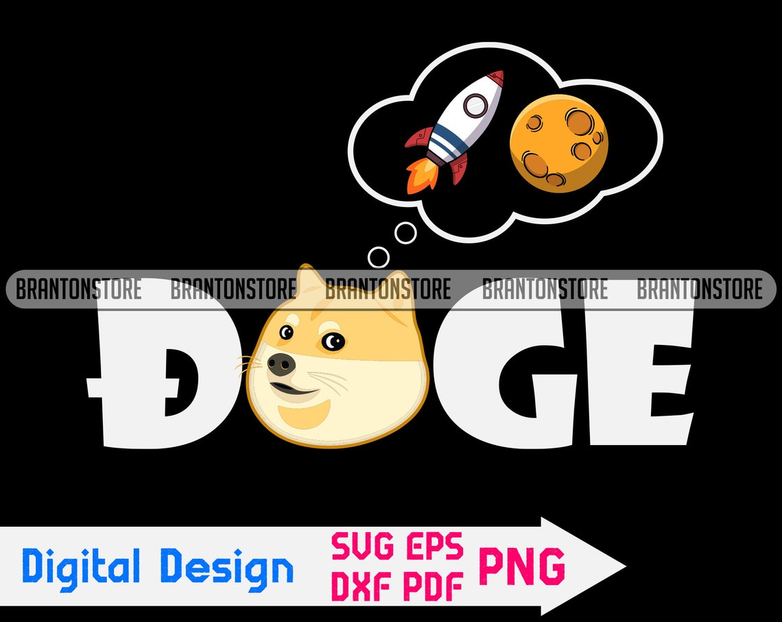 Dogecoin Doge HODL To the Moon Crypto Meme SVG HODL To the ...