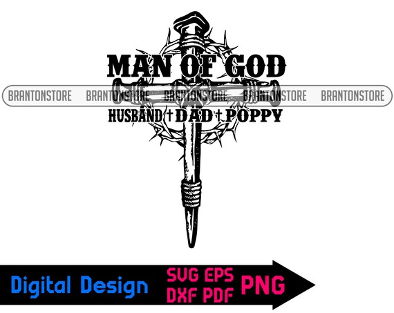 Download Man of God Husband Dad Poppy SVG Father's Day Svg | Etsy