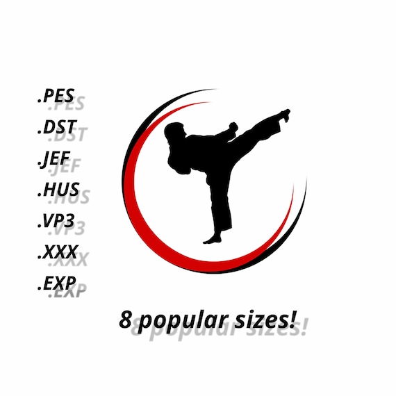 Disegni di ricamo Taekwondo File con disegno per ricamo a  