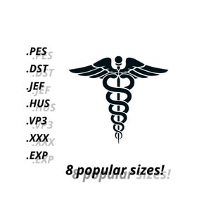 Medical symbol. Files with design for machine embroidery. Format pes vp3 jef Hus dst exp xxx. 7 sizes. Digital product.!