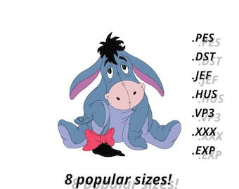 Donkey - Files With Design For Machine Embroidery. Format pes vp3 jef Hus dst exp xxx. 8 sizes. Digital product. Download!