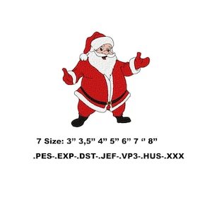 Feestelijk kerstman-borduurontwerp, machineborduurwerk (digitale download)