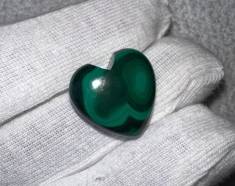 Heart Shape,AAA+ Natural Malachite both side Cabochon, Briolette Cabochon heart Shape