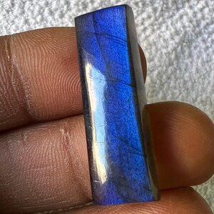 Magnifique ~ cabochon en forme de rectangle à dos plat Labradorite bleu flashy, utilisation de pierres précieuses en vrac rectangle labradorite pour la fabrication de bijoux