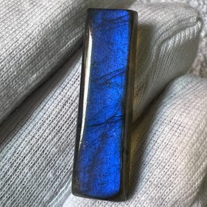 Magnifique ~ cabochon en forme de rectangle à dos plat en labradorite bleu flashy, pierres précieuses en vrac rectangulaires en labradorite, pour la fabrication de bijoux