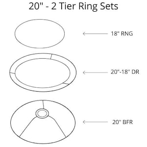 20&quot; - 2 Tier Lamp Shade Frame Sets - Supplier of Tiered Lamp Shade frame Sets. Tiered lamp shade wires. Two tiered lamp shade frame sets.
