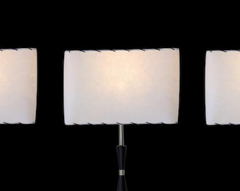 Kit de bricolaje para pantalla de lámpara rectangular de fibra de vidrio estilo mediados de siglo - No se realizan envíos a EE. UU.