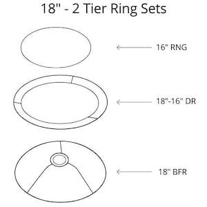 18&quot; - 2 Tier Lamp Shade frame Sets - Supplier of Tiered Lamp Shade frame Sets. Tiered lamp shade wires. Two tier lamp shade sets.