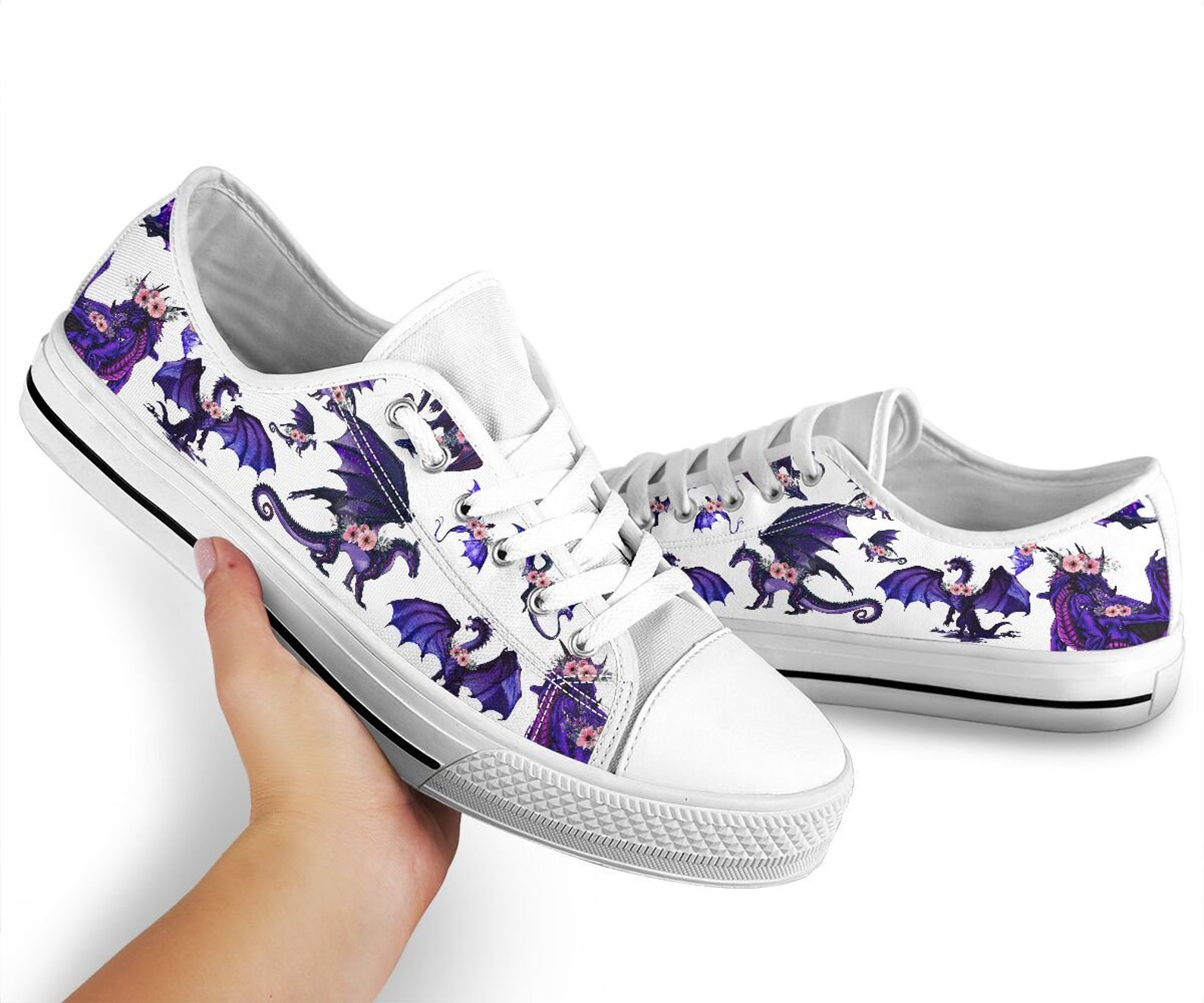 Dragon Custom Low Top ShoesConverse StyleAnimal Custom | Etsy