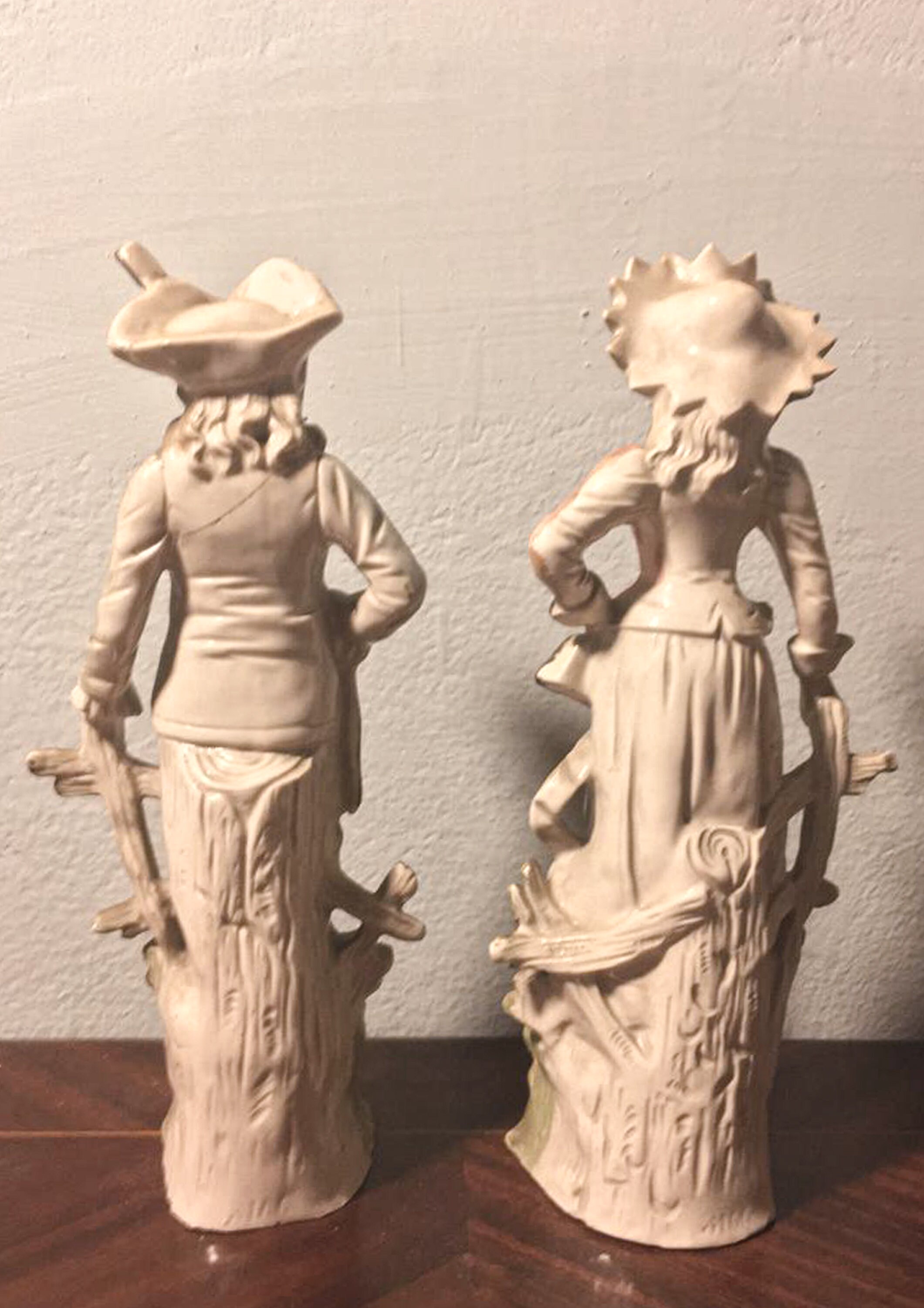 Pair of Vintage figurines handpainted porcelain Etsy