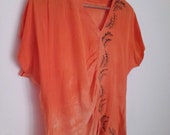 Hand tailored cottagecore vintage blouse with a gorgeous hand drawn floral pattern.