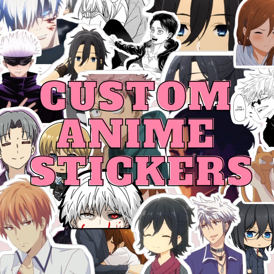 Custom Anime Stickers Waterproof Matte Stickers Japanese Etsy