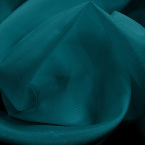 100% Pure Mulberry Silk fabric Habotai - 8 momme - 45&quot; - Aquas 2/9
