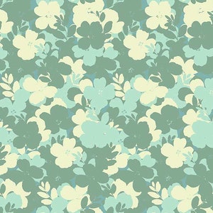 100% reine Maulbeerseide Stoff Crepe de Chine - 16 Momme - Blüten - Sommerfelder - 45&quot;
