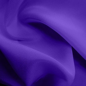 100% Pure Mulberry Silk fabric Crepe de Chine - 16 momme - 45&quot; - Purples 4/9