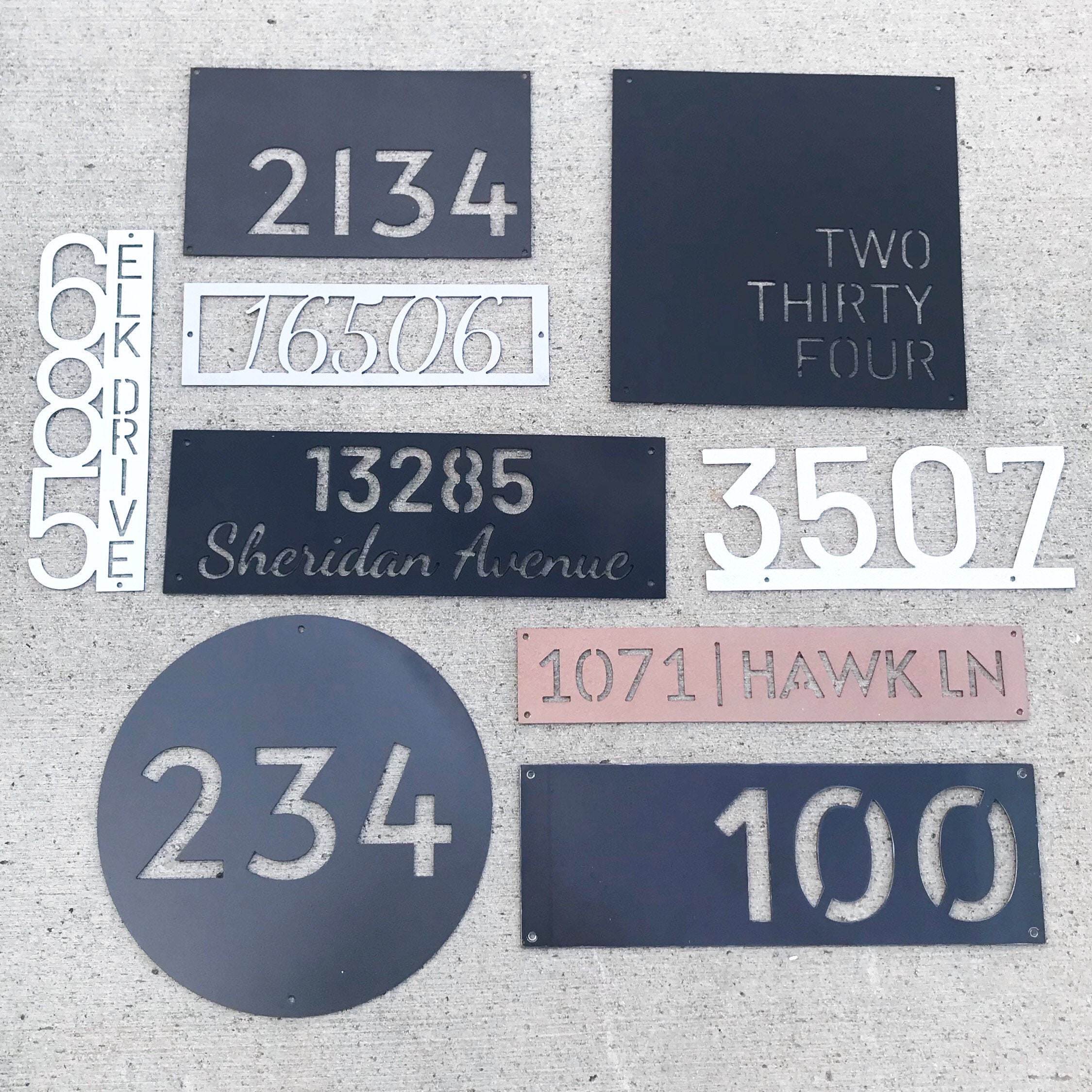 Metal Address Sign Modern Farmhouse Mailbox Post Housewarming Etsy