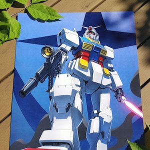 RX-78 Gundam: Mobile suit Gundam series Fanart- 12&quot; x 18&quot; & 24&quot; x 36&quot; Mecha Anime Poster