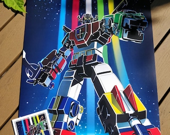 Voltron-Beast King Golion: 12"x18" & 24" x 36" Anime Poster