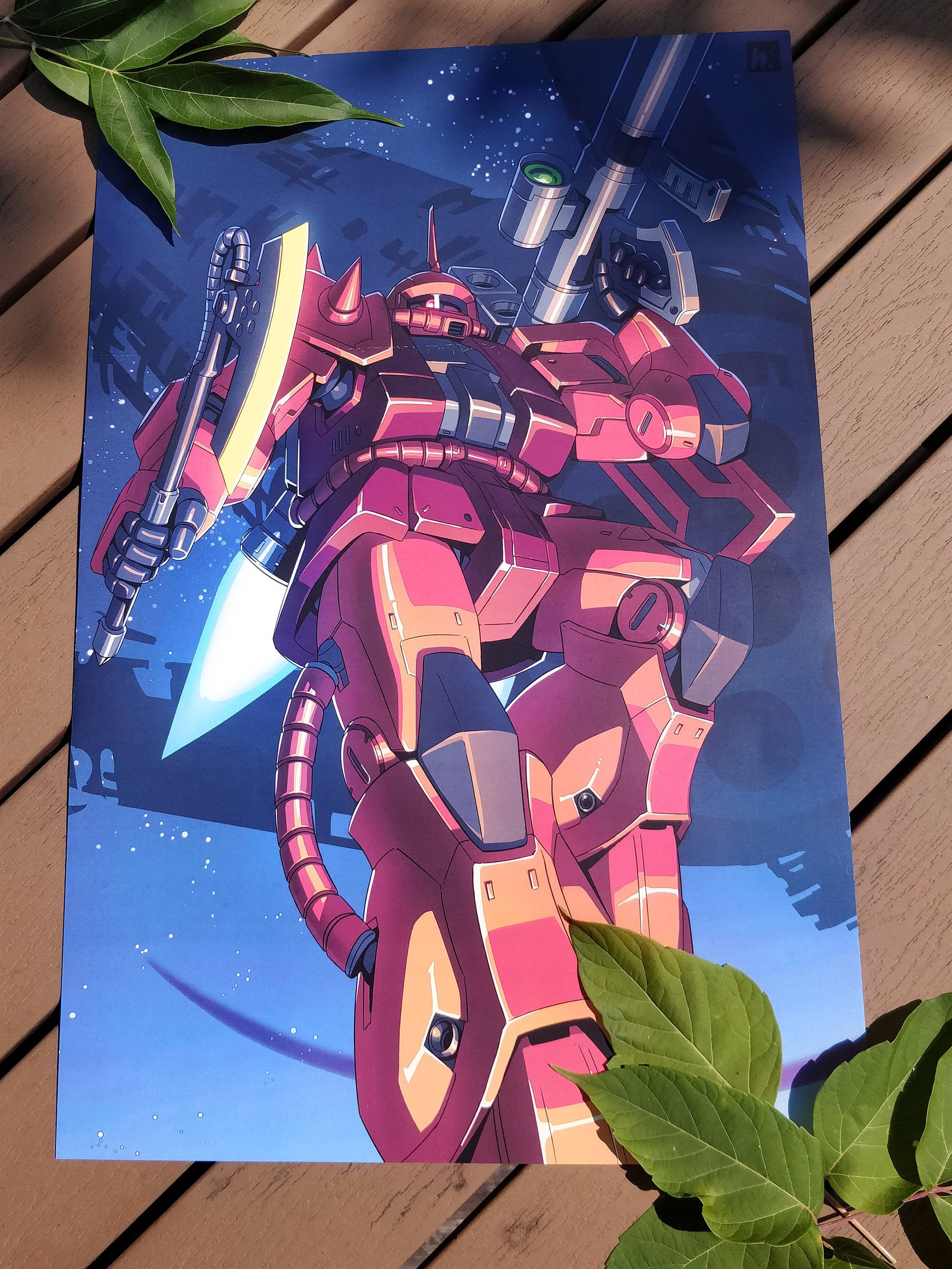 MS-06 Zaku Fanart: Mobile Suit Gundam 12" x 18" and 24" x 36" Posters