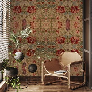 Art Nouveau Wallpaper: Elevate Your Home's Elegance with High-Quality,Morris-Inspired Design,vintage wall art,removable,peel and stick,vinly