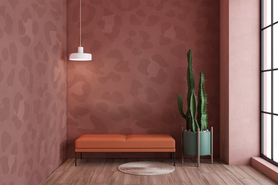 Chic Leopard Print Wallpaper for a Modern Home - Wild & Minimalist Design,peel and stick,removable,self adhesive,vinly wallpaper