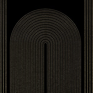 Art Deco Wallpaper: Gold Stripes on Black, Peel and Stick image 4