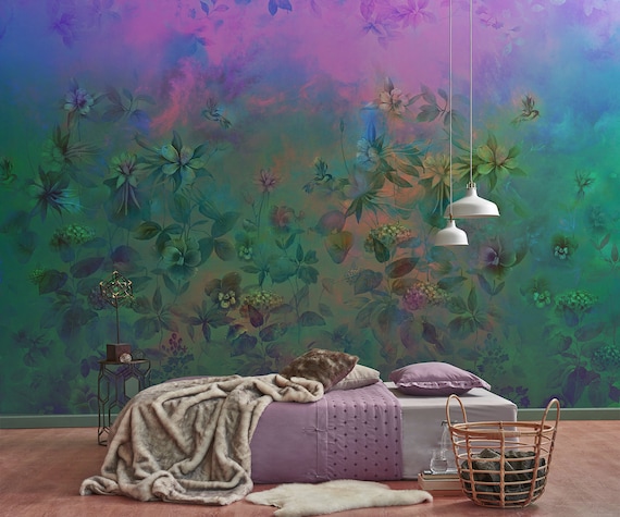 Floral Mirage Wallpaper: Botanical Garden Peel and Stick Vinyl