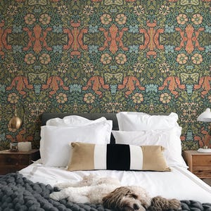 Art Nouveau Wallpaper: Elevate Your Home's Elegance with High-Quality,Morris-Inspired Design,vintage wall art,removable,peel and stick,vinly