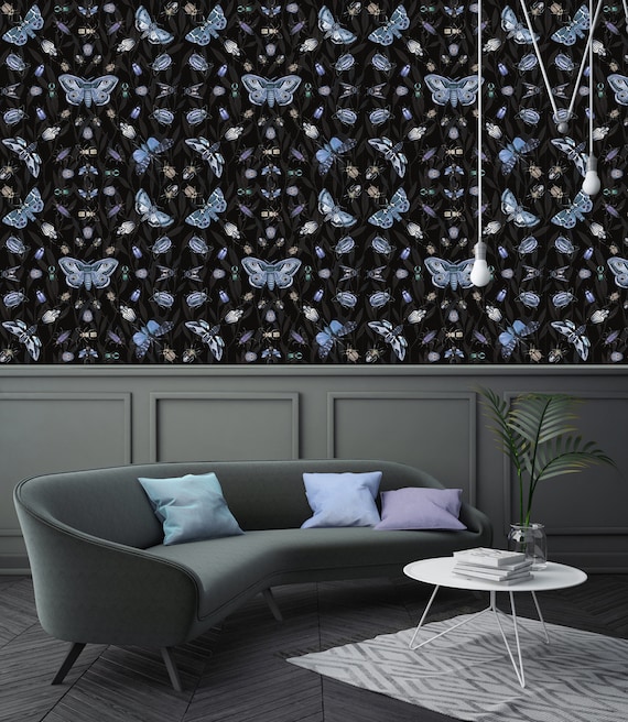 Butterfly and Insect Design Wall Paper: Bring Nature's Beauty Indoors,peel and stick,removable,self adhesive,vinly wallpaper