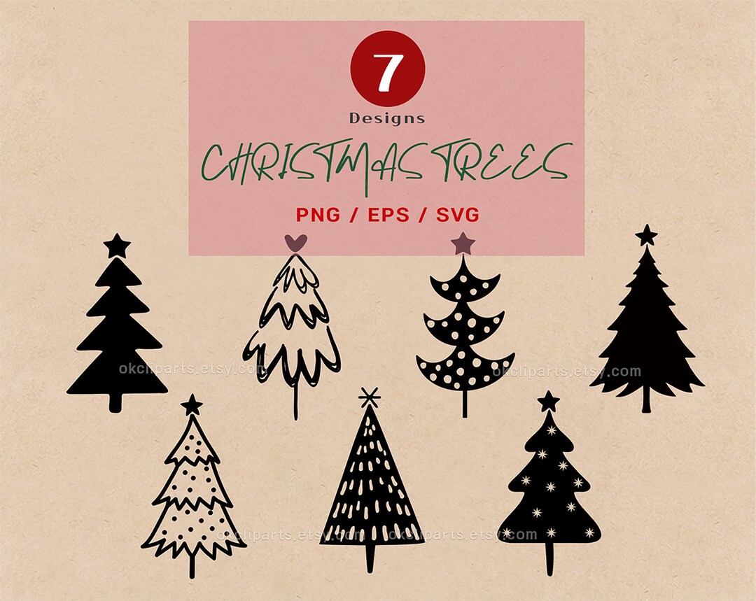 Christmas Tree Svg, Christmas Clipart, Christmas Tree Bundle, Christmas