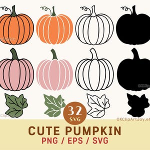 Pumpkin SVG, PNG, EPS, Instant Download, Pumpkins Bundle, Digital Download, Pumpkin Clipart, Thanksgiving svg, Halloween Pumpkin, Autumn svg