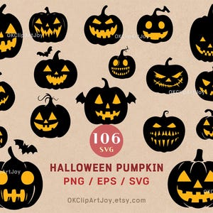 Halloween Pumpkin SVG,Pumpkin Face, PNG ,Cut File, Bundle, Clipart, Shirt ,Silhouette, Instant download, Silhouette, Commercial use, ghost