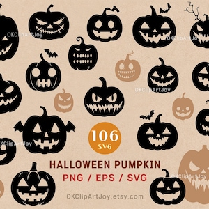 Halloween Pumpkin SVG,Pumpkin Face, PNG ,Cut File, Bundle, Clipart, Shirt ,Silhouette, Instant download, Silhouette, Commercial use, ghost