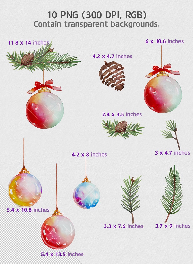 Red Ornaments Clip Art, Holidays Clipart, Christmas Ornaments, Christmas Clip art, Digital Xmas Balls, Christmas Downloads, Watercolor Clipart Download, Xmas Clip Art, Holidays Download, Winter Clipart, Holiday Decoration