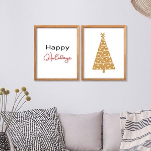 Christmas Tree, Holiday Clipart, Gold Tree png, Kids Clip Art, Merry Christmas, Boho Clip Art, Merry Xmas, Christmas Clipart Winter Card DIY image 5