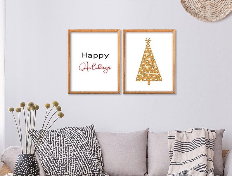 Christmas Tree, Holiday Clipart, Gold Tree png, Kids Clip Art, Merry Christmas, Boho Clip Art, Merry Xmas, Christmas Clipart Winter Card DIY image 5