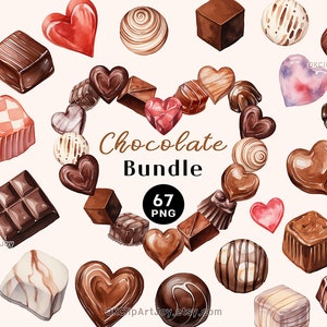 Aquarel Valentijnsdag chocolaatjes clipart, 67 png Valentijnsdag clipart, Valentijnsdag snoep hart frame chocolaatjes zoet eten romantisch dessert