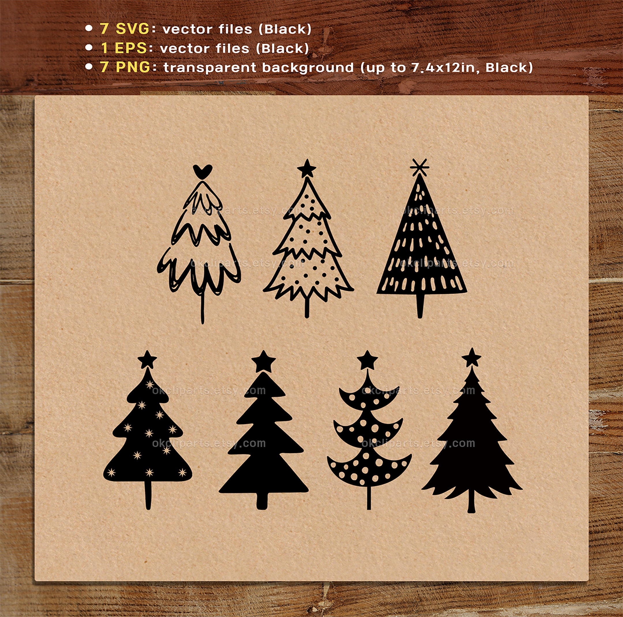Christmas Tree Svg Christmas Clipart Christmas Tree Bundle - Etsy