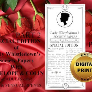 Lady Whistledown Special Edition With Penelope and Colin, Hot Scenes Digital Print Booklet For Bridgerton Fans, Sensual Society Papers PART2