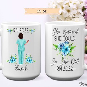 Personalized Nurse Graduation Gift Mug, 11 or 15 oz, Customizable Future Nurse Coffee Mug, Gift For Registered Nurses