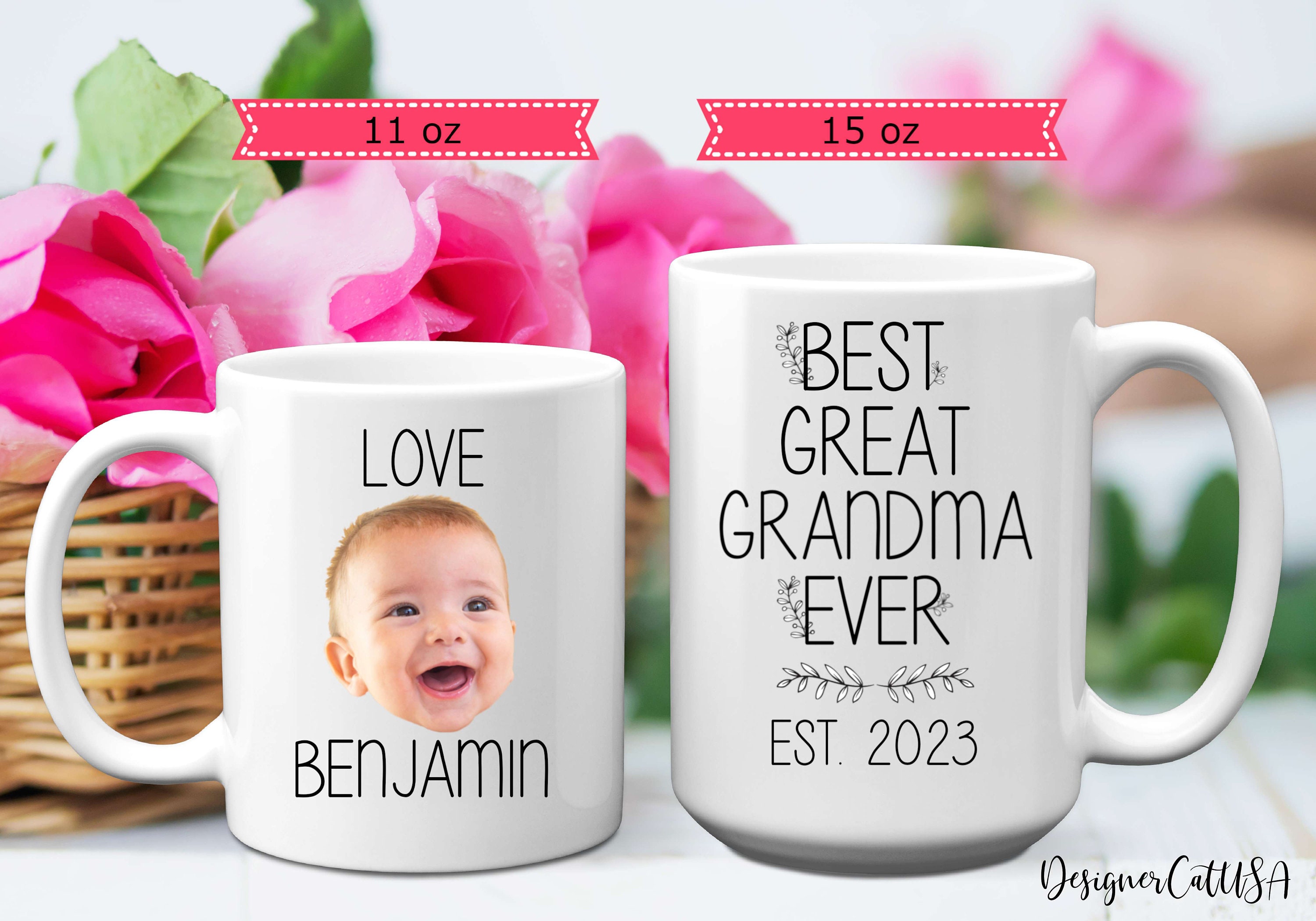 Best Great Grandma Ever Mug 11 or 15 Oz Personalized Child Etsy