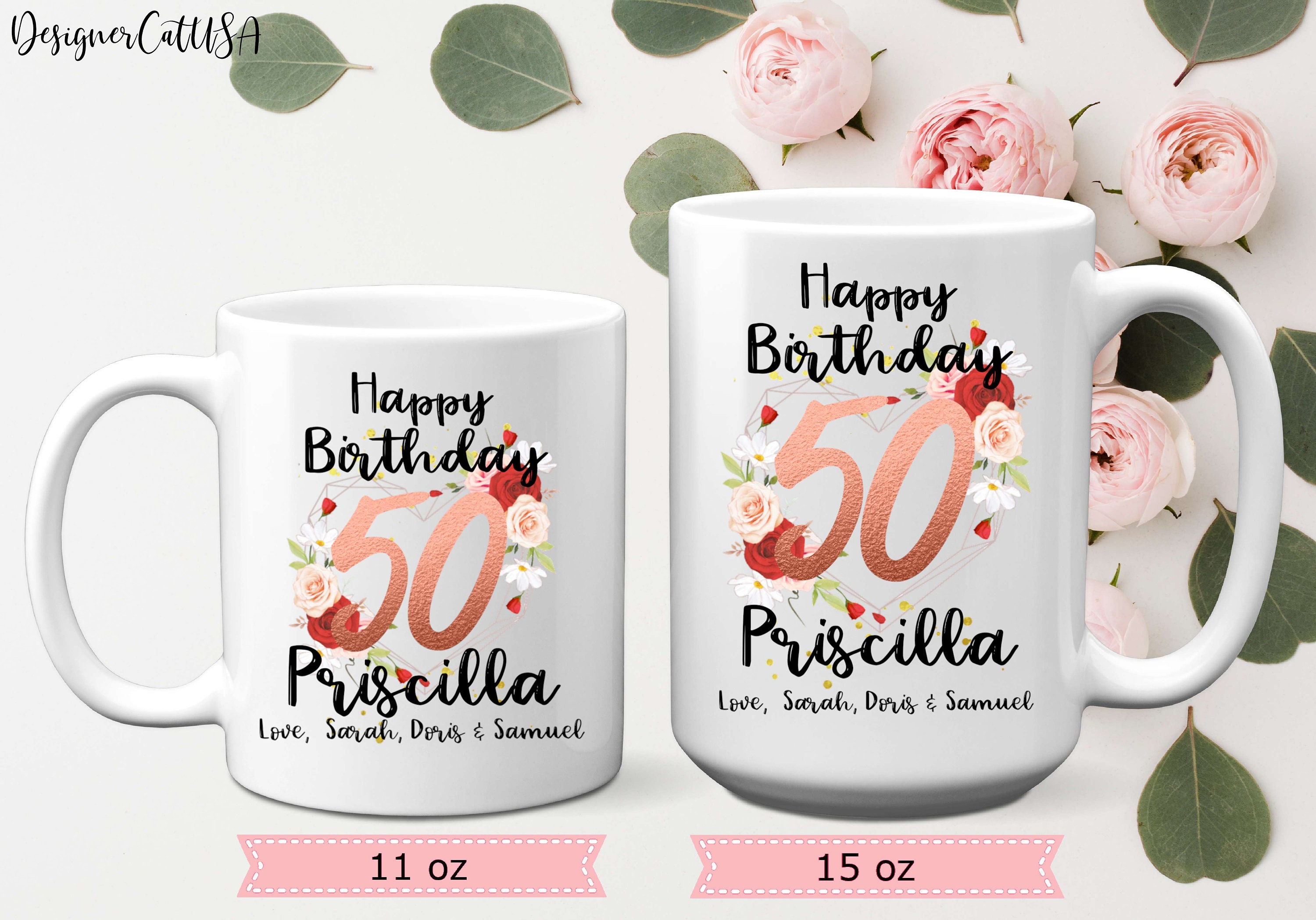 ThisWear 50th Birthday Gifts for All 50 Years Awesome 50th Birthday Mug Gift  15oz Coffee Mug 